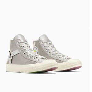 Converse Chuck 70 Pride High Top Sneakers Silver LGBTQIA 6/8